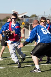 In unified flag football, athletes with and without a disability play on the same team.  Unified flag football in the newest sport offered by the Special Olympics in Minnesota. 