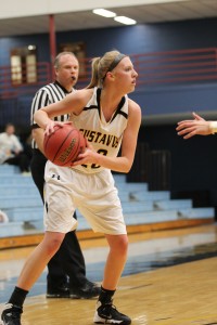 Britta Rinke finished next in line with 17 points after oing 7-for-14 from the field. 