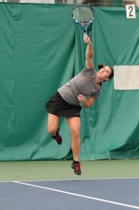 Senior Heather Annis went 4-0 on the afternoon playing No. 2 singles and doubles. 