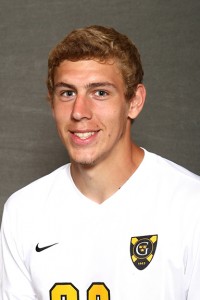 Junior Zach Brown was the hero on Wednesday with both Gustavus's goals in a 2-1 win over Carleton.  