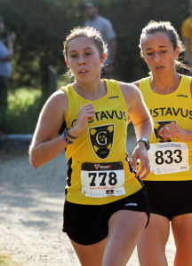 Rebecca Hare paces the Gusties at an early-season cross country meet. 