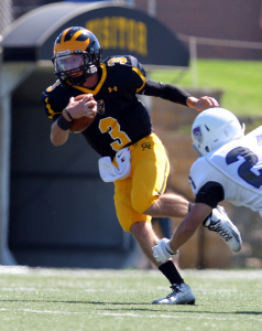 With five thrown touchdowns and another rushing, Hendricks's six scores were the most by a Gustavus player since 1998. 