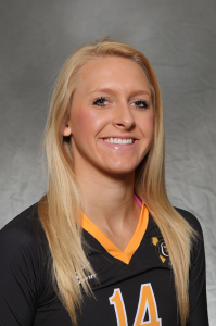 Taylor Trautman posted a team-high eight kills in Gustavus's 3-0 win over Carleton on Wednesday night. 