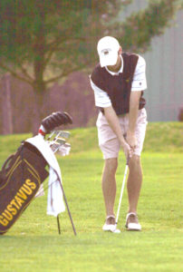 Johnson takes an approach shot during the spring of 2004. 