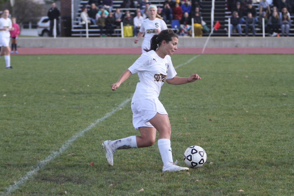 Junior defender Josie Mazzone scored her first collegiate goal and the game-winner for the Gusties.