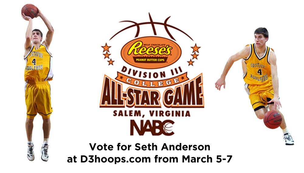 VOTE FOR SETH! Men’s Basketball’s Anderson Nominated For Reese’s Division III All-Star Game