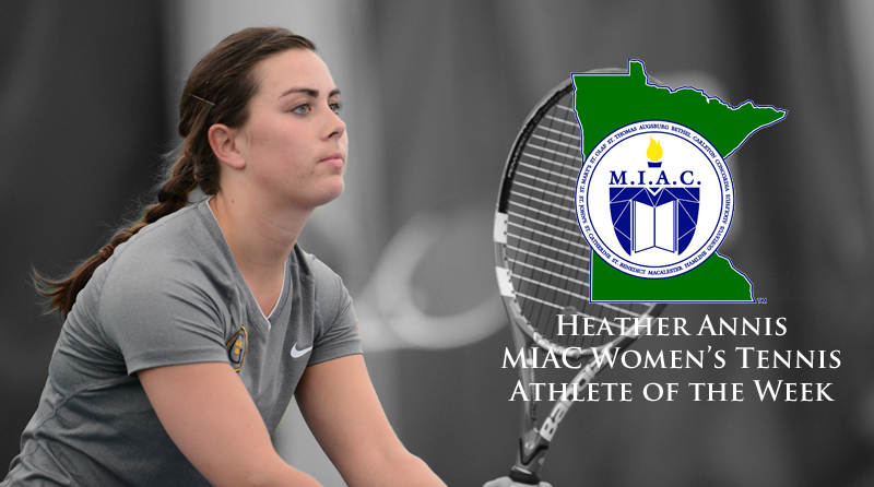 Women’s Tennis Senior Heather Annis Named MIAC Athlete Of The Week