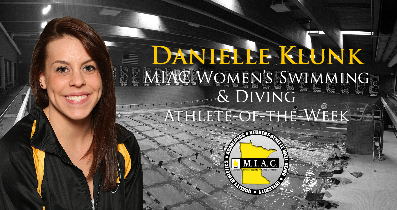 Danielle Klunk Earns MIAC Women’s Swimming and Diving Athlete-of-the-Week Honors