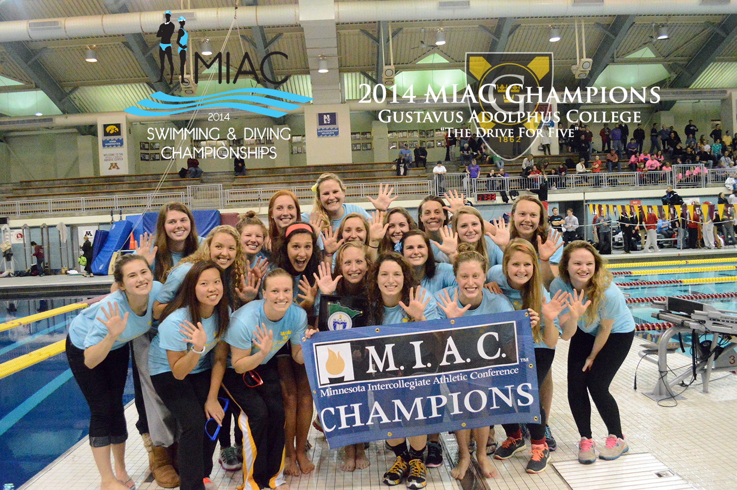 The Drive For Five Acheived, Women’s Swimming & Diving Wins Fifth Straight MIAC Championship