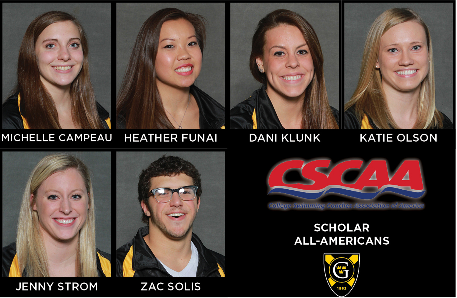 Six Gusties Named To CSCAA Scholar All-American Team