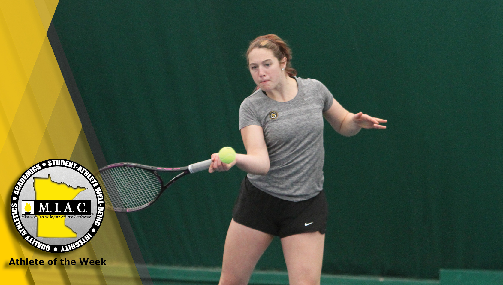 Katie Aney Named MIAC Women’s Tennis Athlete Of The Week