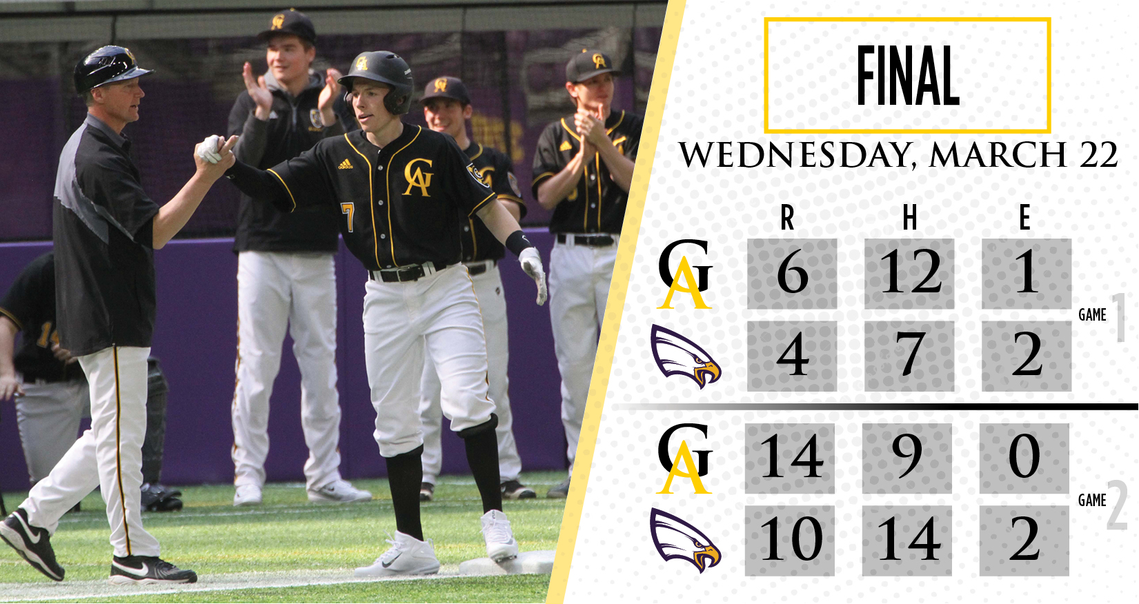 Baseball Sweeps Northwestern-St. Paul