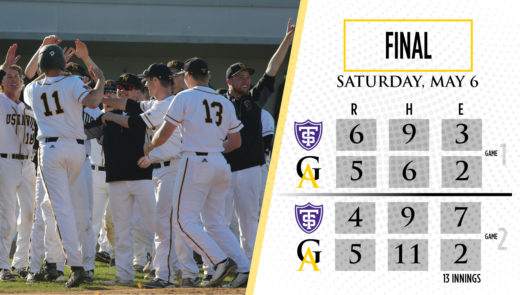 Gustie Baseball Field Sent Off In Style, Gusties Top League-Leading St. Thomas In 13 Innings