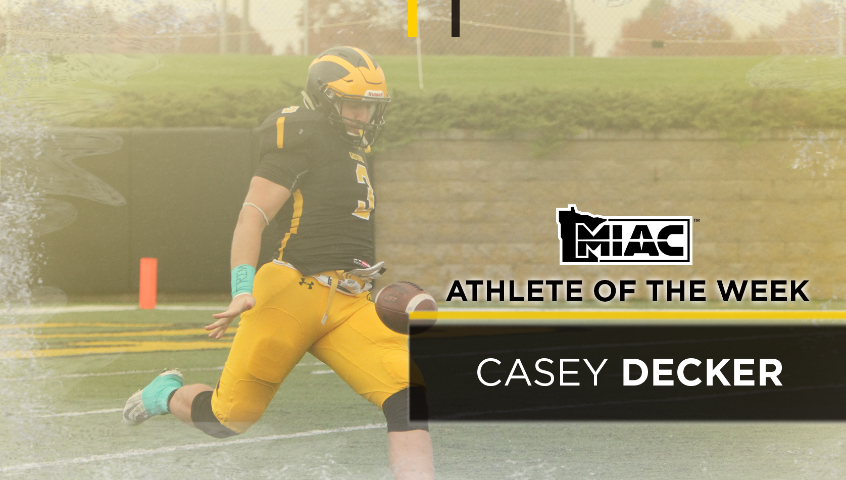 Decker Named MIAC Football Special Teams Player Of The Week