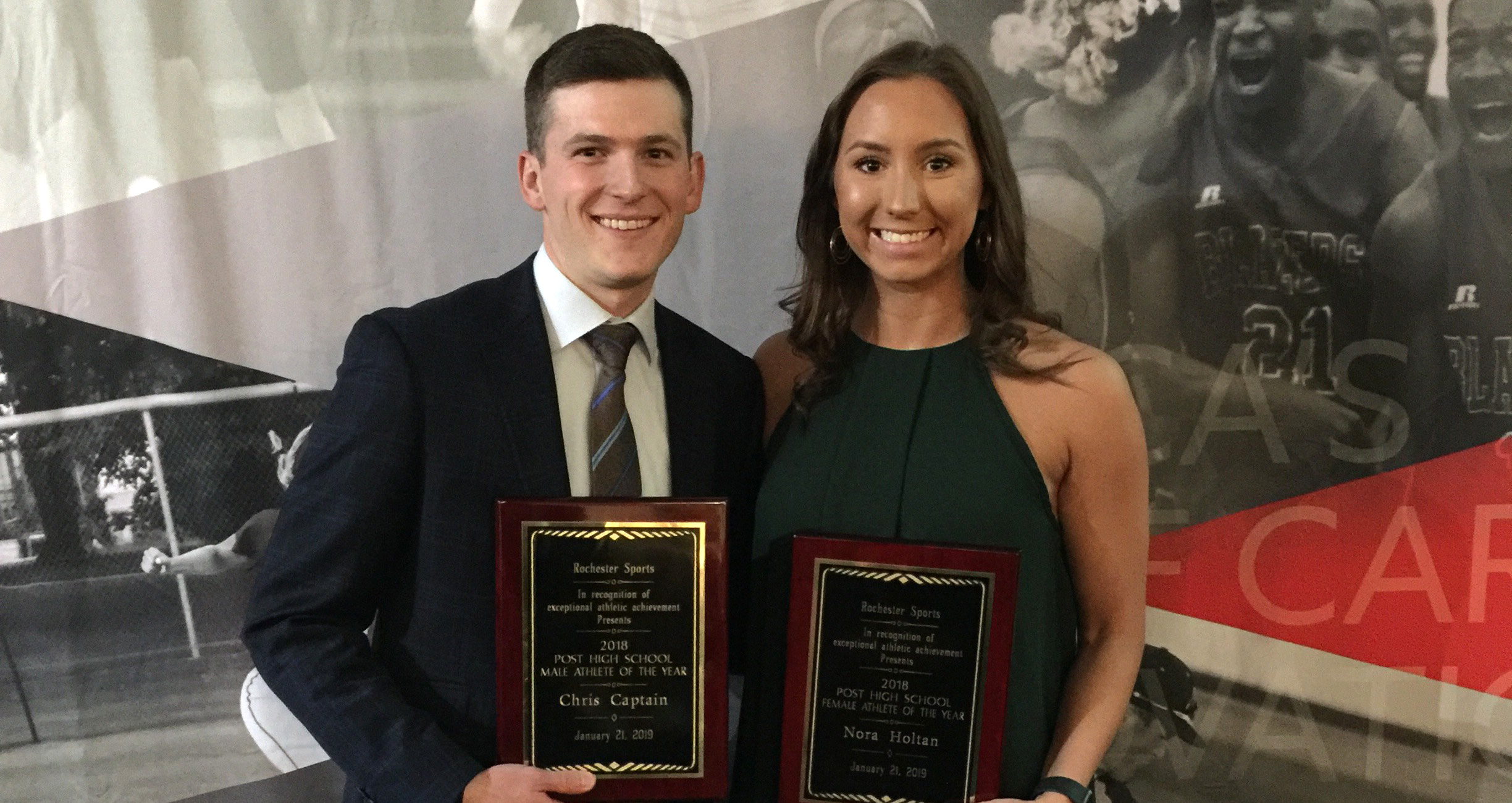 Captain, Holtan Honored at Minnesota’s Rochester Sports Banquet