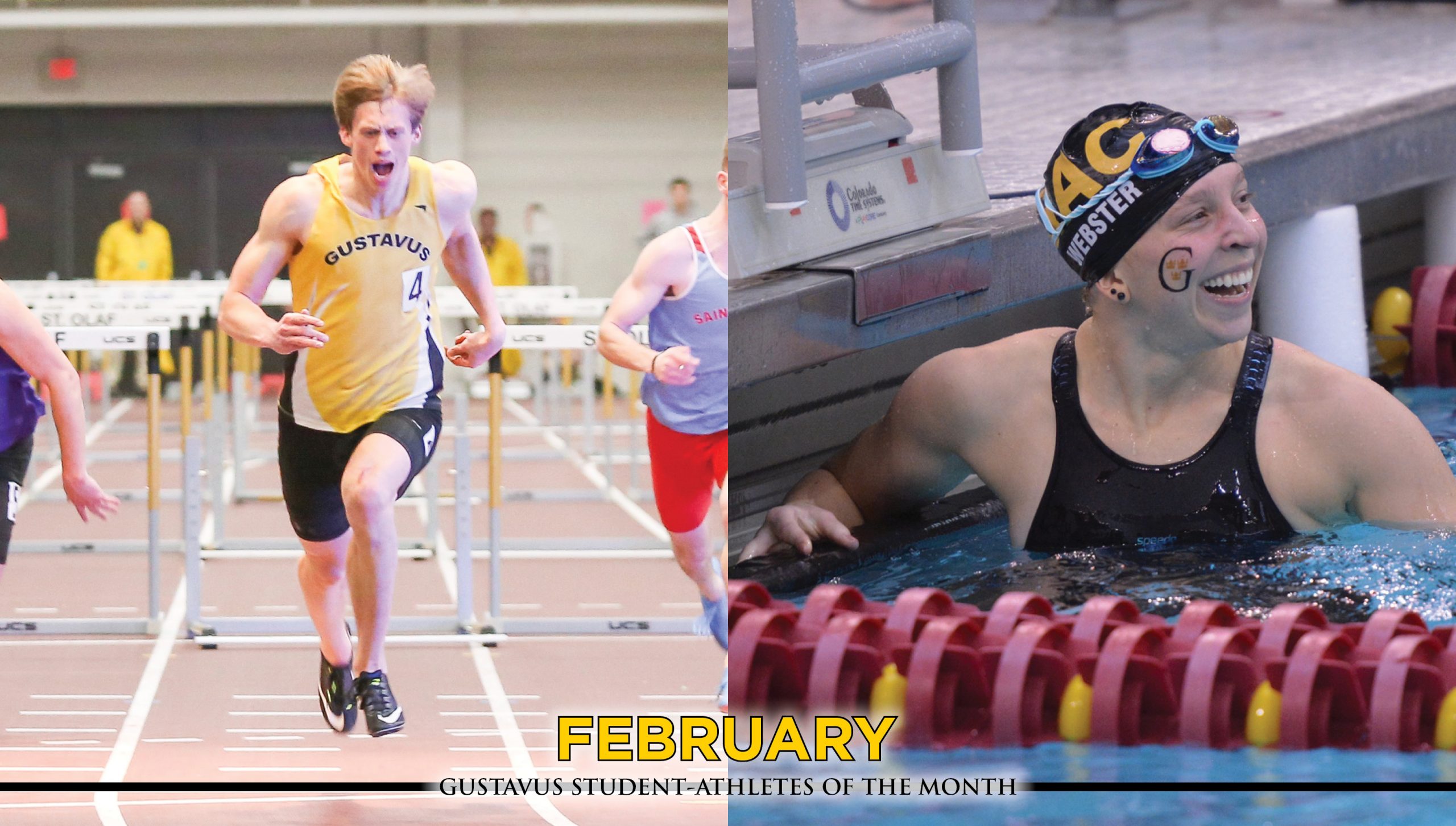 Rooney, Webster Named February Athletes of the Month