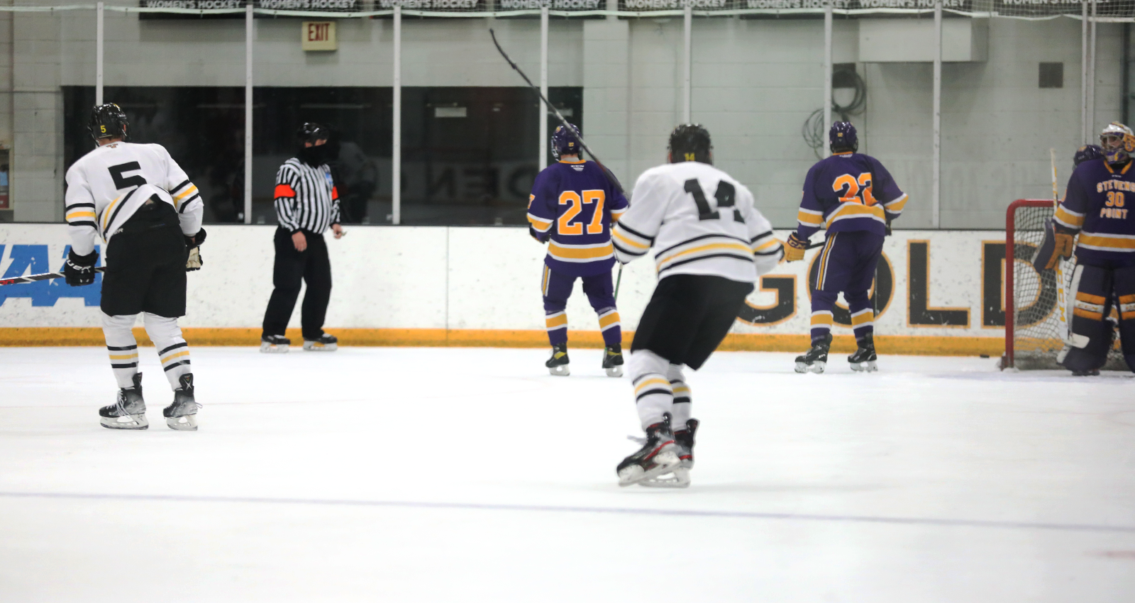 Men’s Hockey Falls to No. 6 UW-Stevens Point